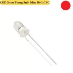 LED 5mm Màu Đỏ Trong Suốt Chân Ngắn Có Viền